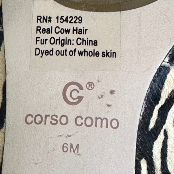 Corso Como Jatiba Calf Hair Loafers 6 Zebra Tiger Animal Print Point Toe Flats - Picture 10 of 12